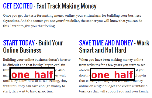 two columns in a wordpress post