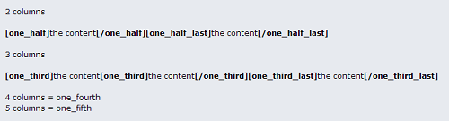 shortcode for tinyMCE columns